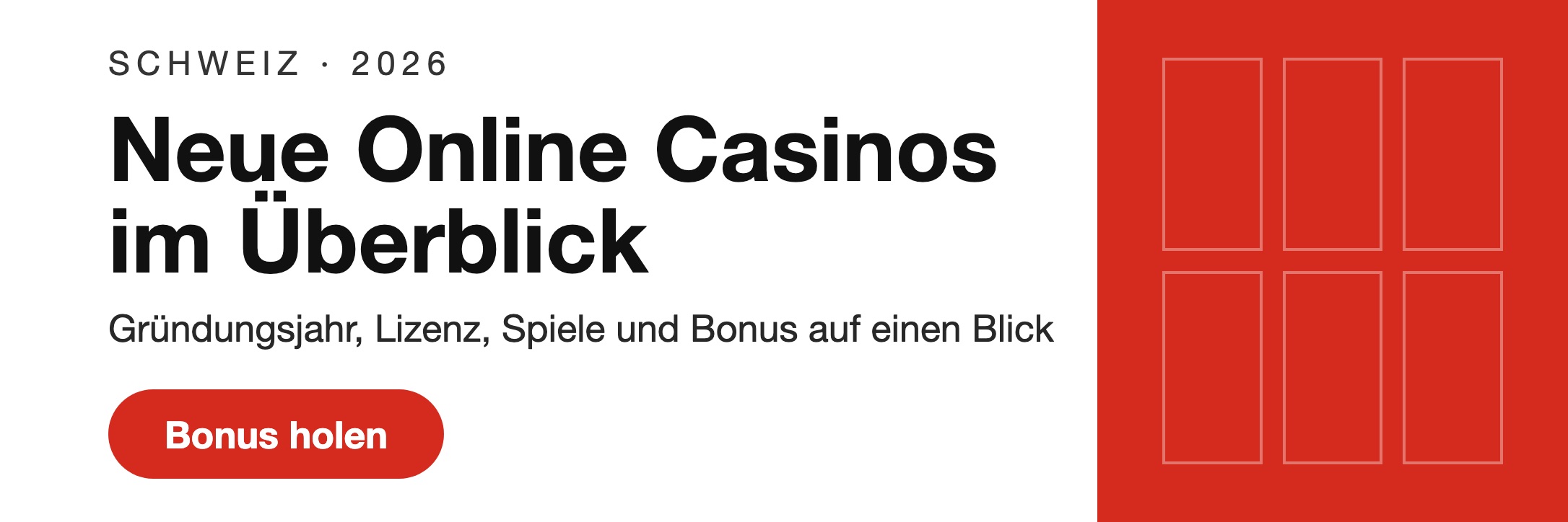 Neue Online Casinos 2026 – die Übersicht